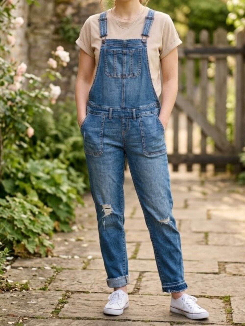 Indigoblue Classic Blue Denim Overalls - Women's Relaxed Fit